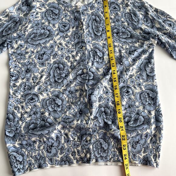 NWT AnnTaylor Factory Cotton Floral Cardigan Size L - Picture 11 of 11